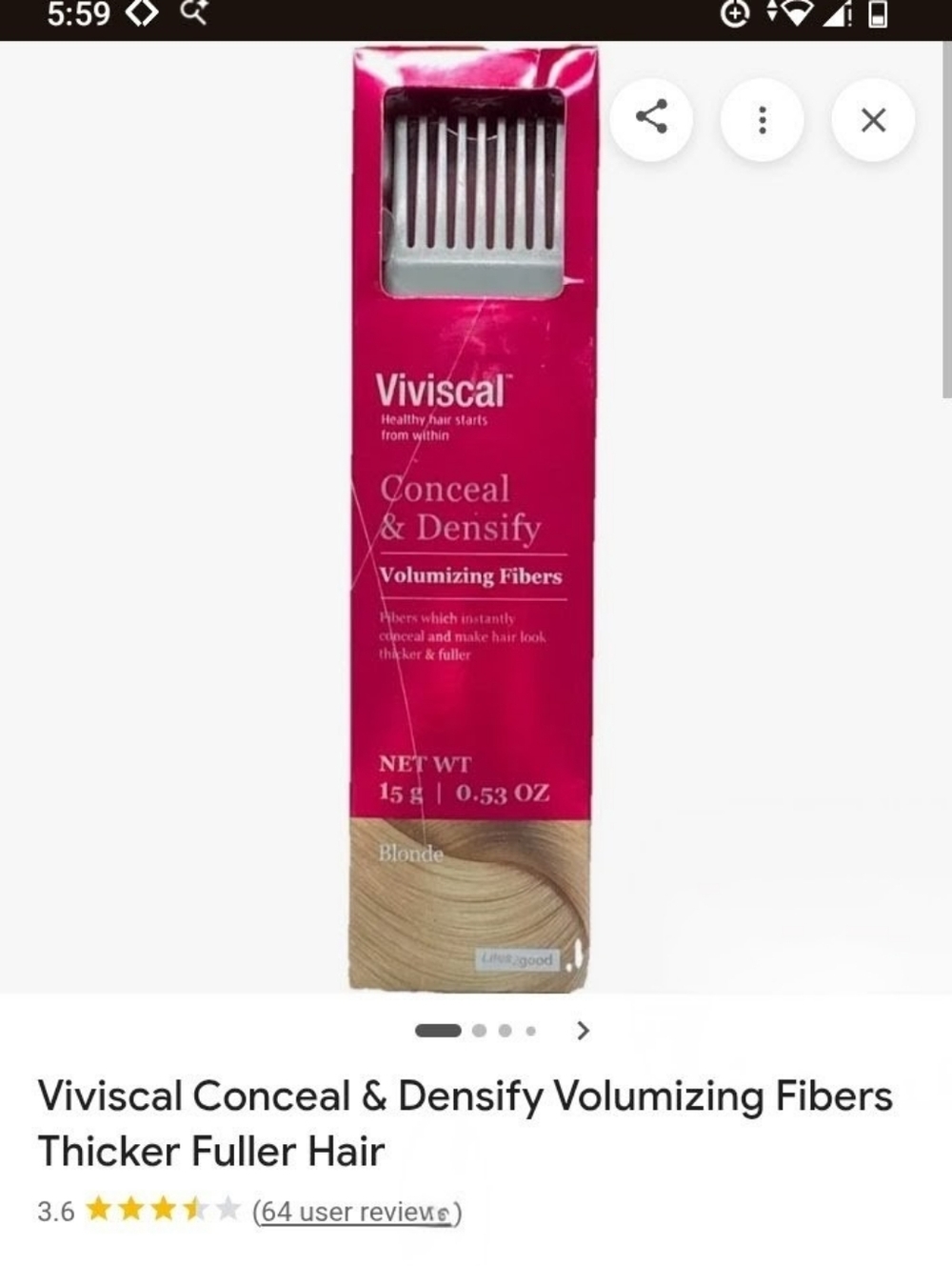 RARE!!Conceal & Densify Volumizing Fibers — BLONDE Gray Hair Concealer